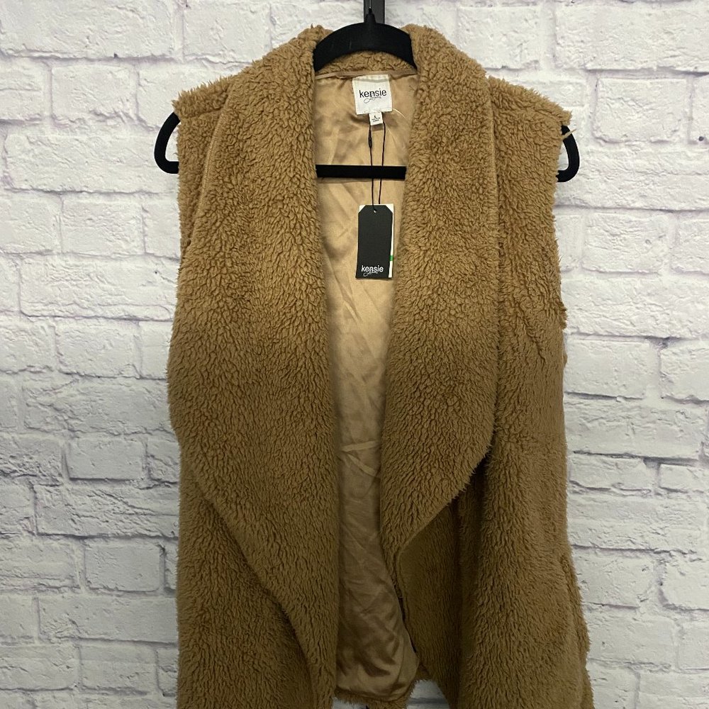 Kensie Jeans Teddy Vest - NWT